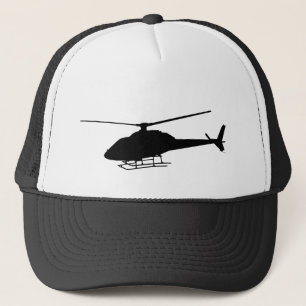 Hubschrauber oder Pilot Black Sport Silhouette Truckerkappe