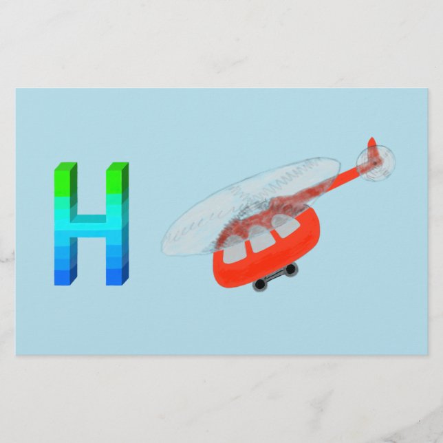 Hubschrauber Papier (Vorderseite)