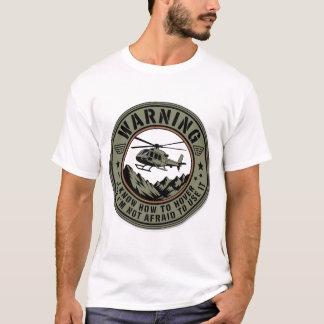 Hubschrauber-Pilot-Abzeichen – Warnung Ich weiß wi T-Shirt
