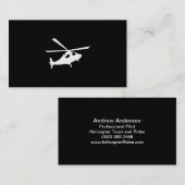 Hubschrauber-Piloten Visitenkarte (Vorne/Hinten)