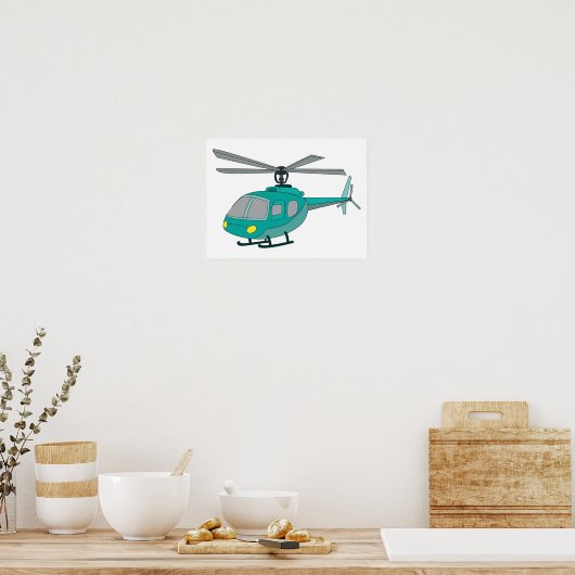 Hubschrauber Poster (Küche)
