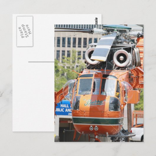 Hubschrauber Postkarte (Vorne/Hinten)