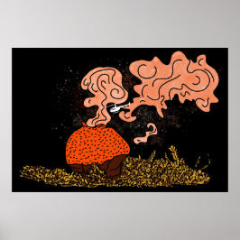 Hubschrauber Puffball Mushroom Poster