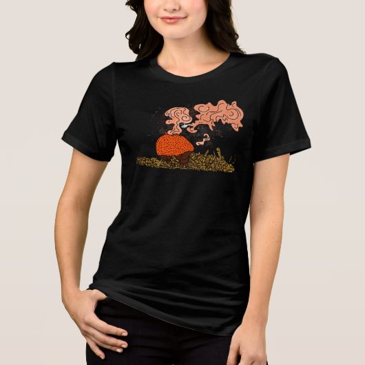 Hubschrauber Puffball Mushroom Tri-Blend Shirt (Vorderseite)