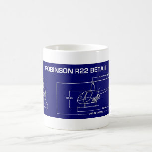Hubschrauber R22 Kaffeetasse