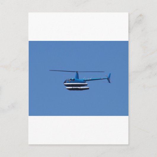 Hubschrauber R44 mit Flößen Postkarte (Vorderseite)