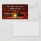 Hubschrauber-Rettung im Sonnenuntergang Visitenkarte (Vorne/Hinten)