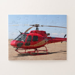 Hubschrauber, rot, Luftfahrzeuge Puzzle