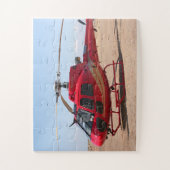 Hubschrauber, rot, Luftfahrzeuge Puzzle (Vertikal)