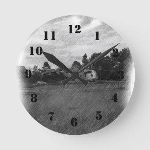 Hubschrauber Runde Wanduhr