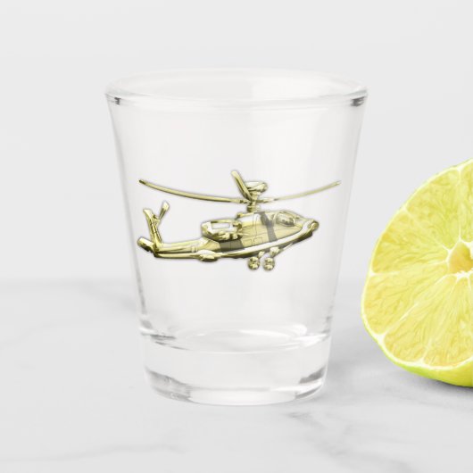Hubschrauber Schnapsglas (Vorderseite)