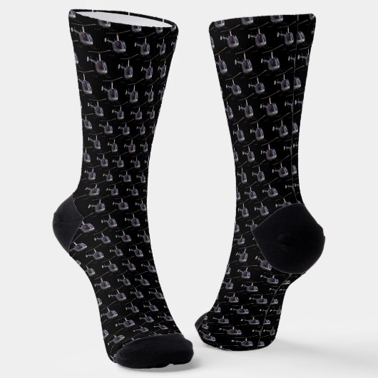Hubschrauber Socken Fliegende Hubschrauber Socken  (Gewinkelt)