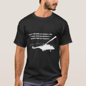 Hubschrauber-T - Shirt mit Zitat (Vorderseite)