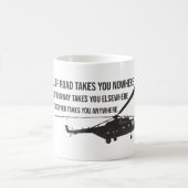 Hubschrauber-Tasse mit Zitat Kaffeetasse (Mittel)