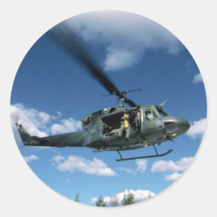 HUBSCHRAUBER UH1 50 RUNDER AUFKLEBER