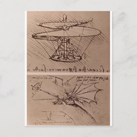 Hubschrauber und Hubschrauber Postkarte (Vorderseite)