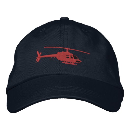 Hubschrauber Urban Chopper Silhouette Flug Bestickte Baseballkappe (Vorderseite)