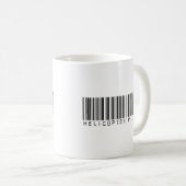 Hubschrauber-VersuchsBar-Code Kaffeetasse (VorderseiteRechts)