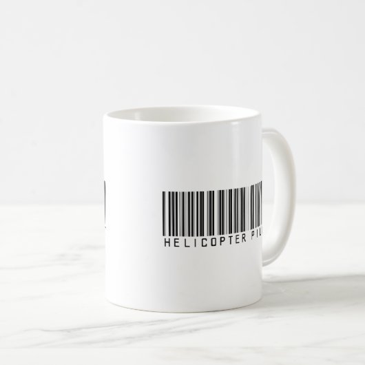 Hubschrauber-VersuchsBar-Code Kaffeetasse (VorderseiteRechts)