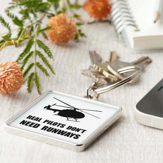 Hubschrauber-Versuchsrollbahnen Schlüsselanhänger (Seite)