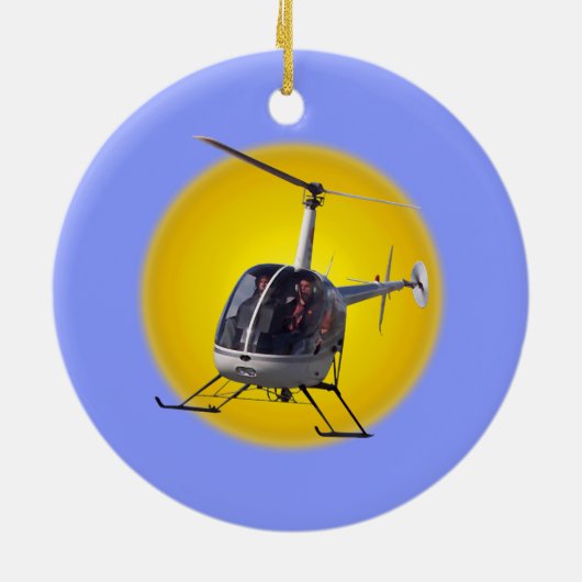 Hubschrauber-Verzierungs-cooles Keramikornament (Hinten)
