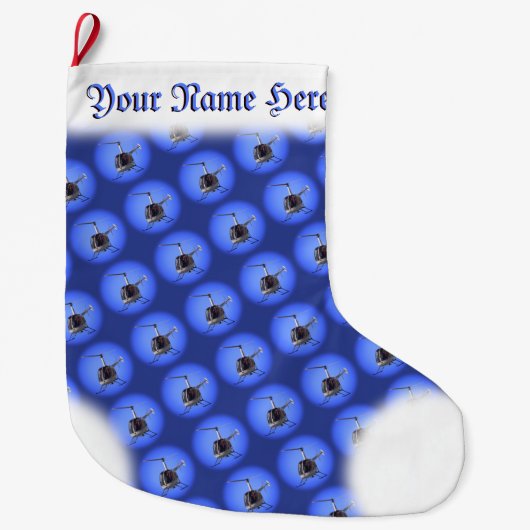 Hubschrauber Weihnachtsbaum Strumpf Hubschrauber S Großer Weihnachtsstrumpf (Vorderseite)