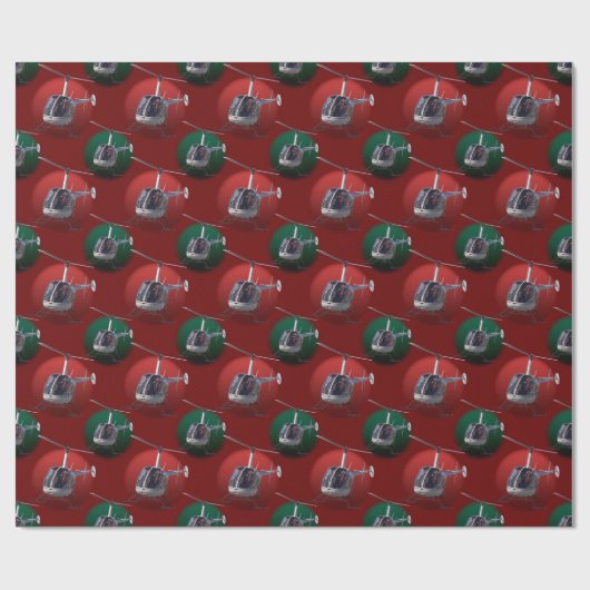 Hubschrauber-Wrapping Paper Chopper Weihnachtspapi Geschenkpapier (Flach)
