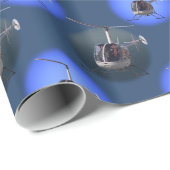 Hubschrauber-Wrapping Paper Hubschrauber Geschenkp Geschenkpapier (Rolleneckpunkt)