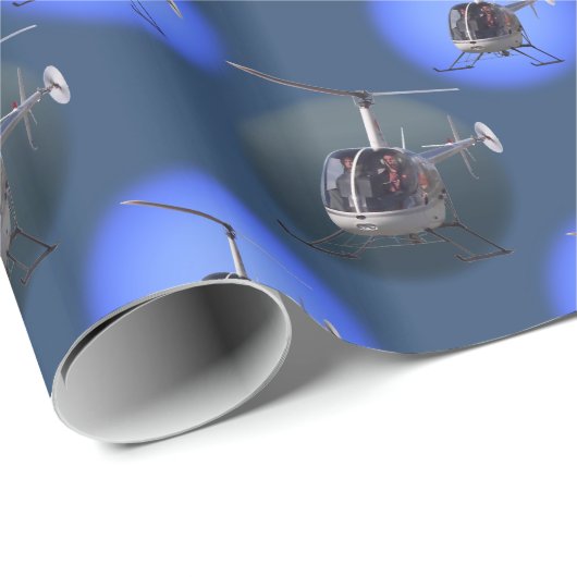 Hubschrauber-Wrapping Paper Hubschrauber Geschenkp Geschenkpapier (Rolleneckpunkt)