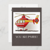 Hubschrauberambulanz Einladung (Vorne/Hinten)