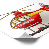 Hubschrauberambulanz Poster (Ecke)