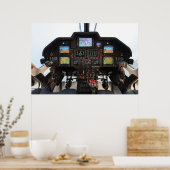 Hubschraubercockpit Poster (Küche)