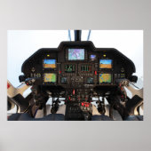 Hubschraubercockpit Poster (Vorne)