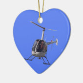 Hubschrauberdekoration Personalisierter Chopper De Keramikornament (Links)