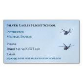Hubschrauberflug für Schullehrer Magnetische Visitenkarte (Vorderseite)