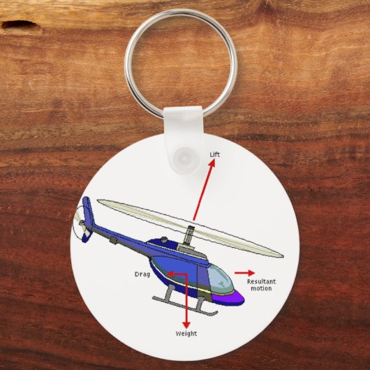 Hubschrauberflugdiagramm Schlüsselanhänger (Vorderseite)