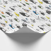 Hubschrauberflugmuster Geschenkpapier (Ecke)