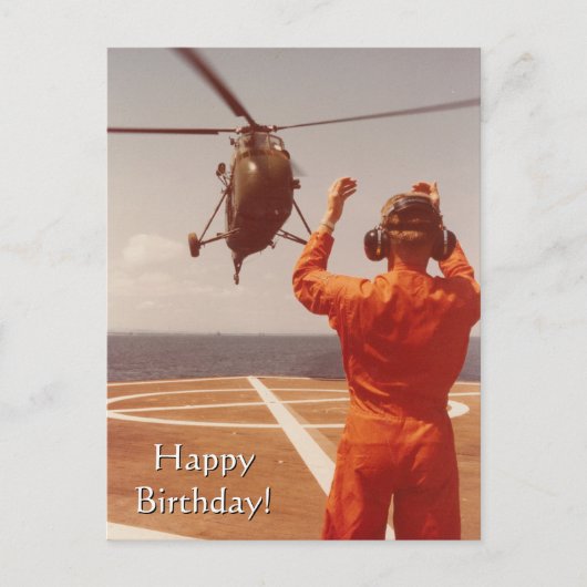 Hubschrauberflugzeug-Foto, Coole Luftfahrt Geburts Postkarte (Vorderseite)