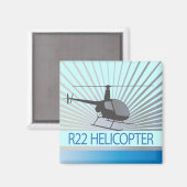 Hubschrauberflugzeug Magnet (Vorderseite/Rückseite)