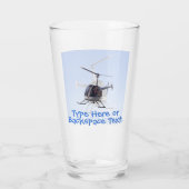 Hubschrauberglas Personalisierter Chopper Brille Glas (Rückseite)