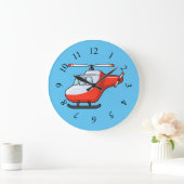 Hubschrauberhintergrund Große Wanduhr (Zuhause)