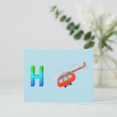 Hubschrauberkarte Postkarte (Stehend Vorderseite)