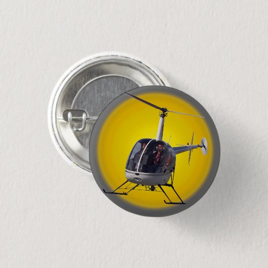 Hubschrauberknopf / Cooler Hubschrauberknopf Butto Button (Vorne & Hinten)