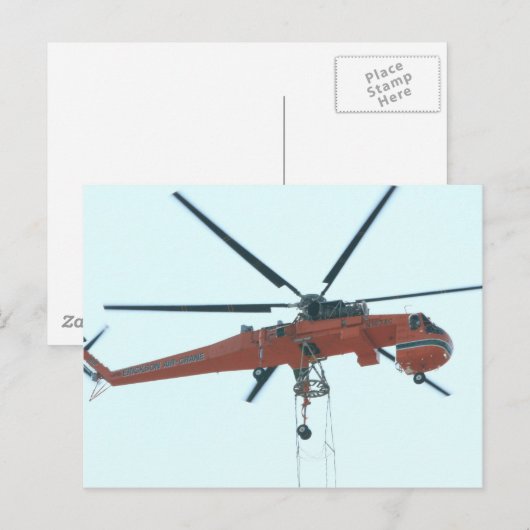 Hubschrauberkran Postkarte (Vorne/Hinten)