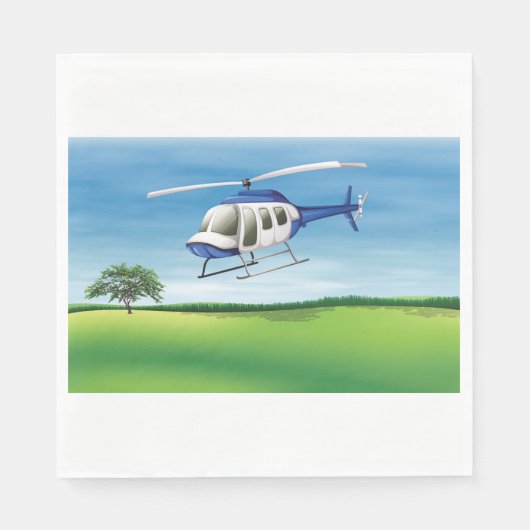 Hubschrauberlandepapier Napkins Serviette (Vorderseite)