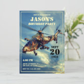 Hubschraubermilitärisch Einladung (Stehend Vorderseite)