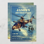 Hubschraubermilitärisch Einladung (Vorne/Hinten)