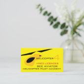 Hubschrauberpilot Academy Business Card Visitenkarte (Stehend Vorderseite)