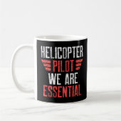 Hubschrauberpilot - Essenzielle Funny Aviation Kaffeetasse (Links)