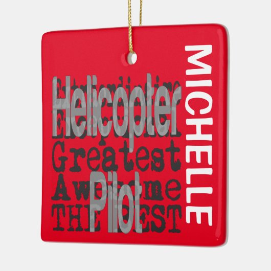 Hubschrauberpilot Extraordinator CUSTOM Keramikornament (Links)